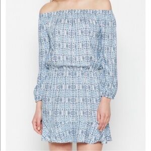 Joie sarnie blue off the shoulder dress